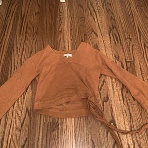 Wrap long sleeve top